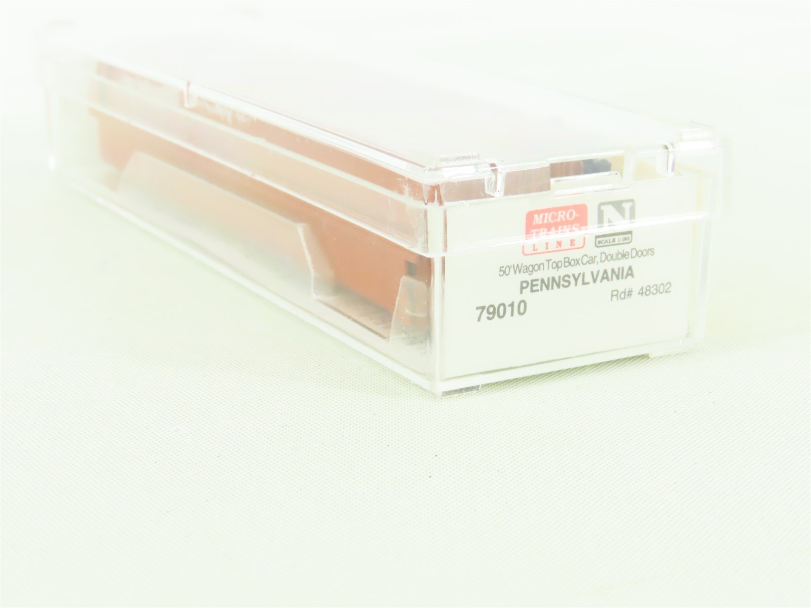 N Micro-Trains MTL 79010 PRR Pennsylvania 50' Wagon Top Auto Box Car #48302