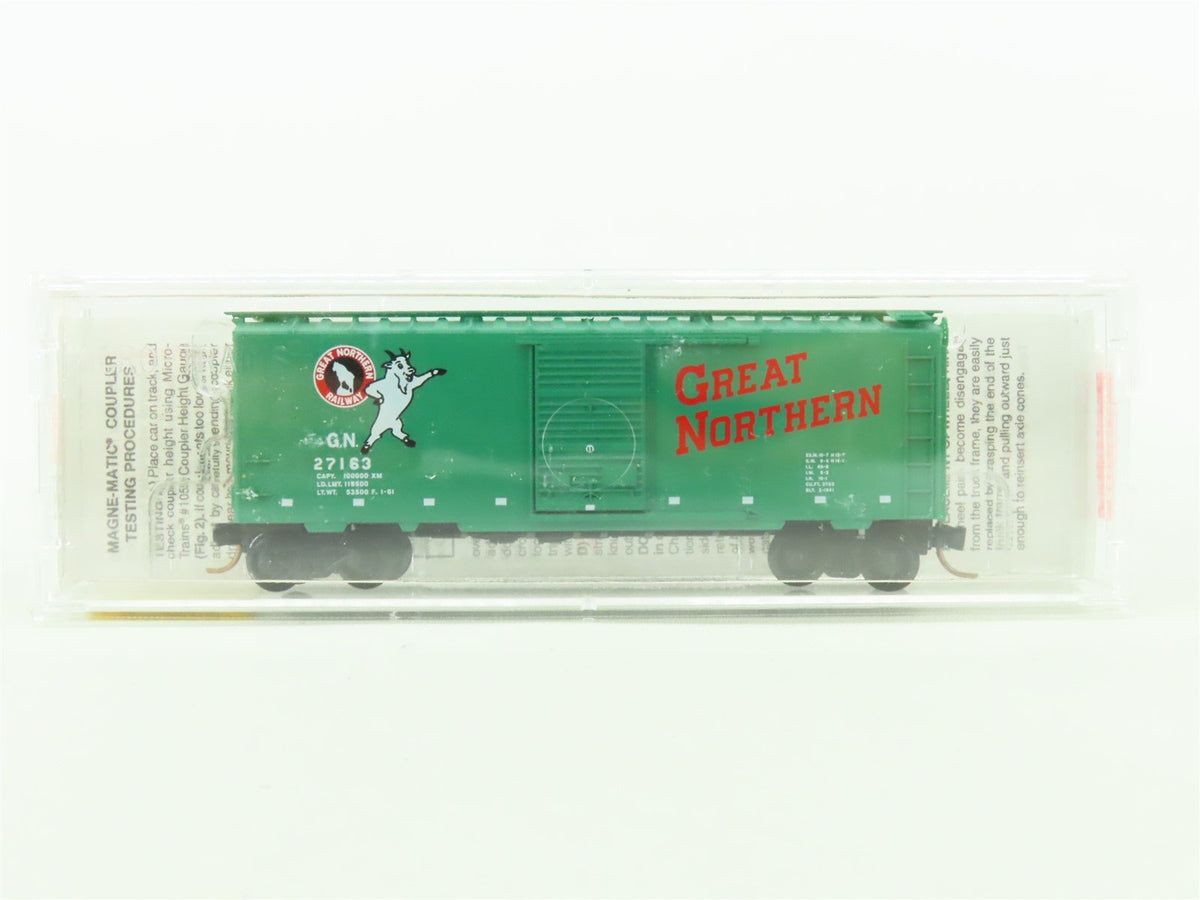N Scale Micro-Trains MTL 20420 GN Great Northern Goat 40&#39; Box Car #27163