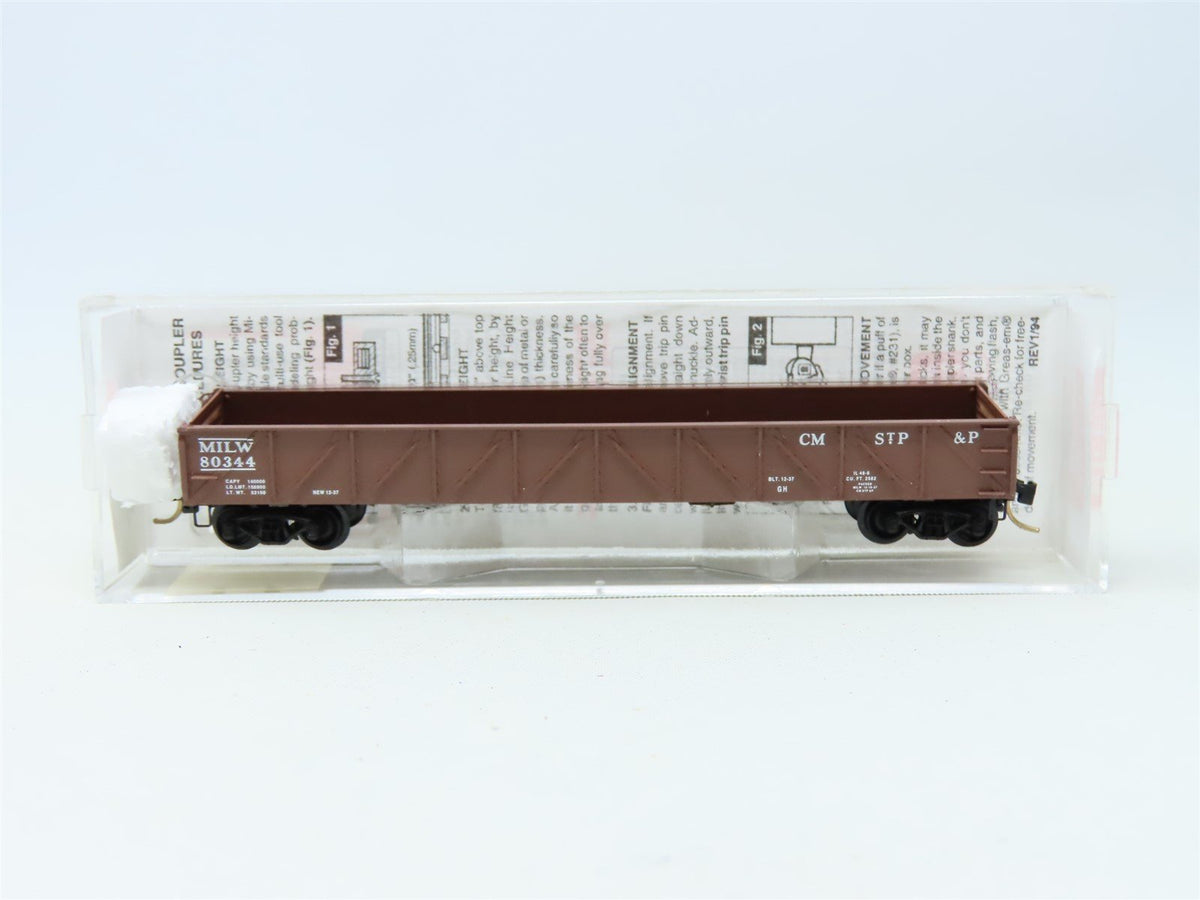 N Scale Micro-Trains MTL #60010 CMStP&amp;P MILW 50&#39; Composite Gondola #80344