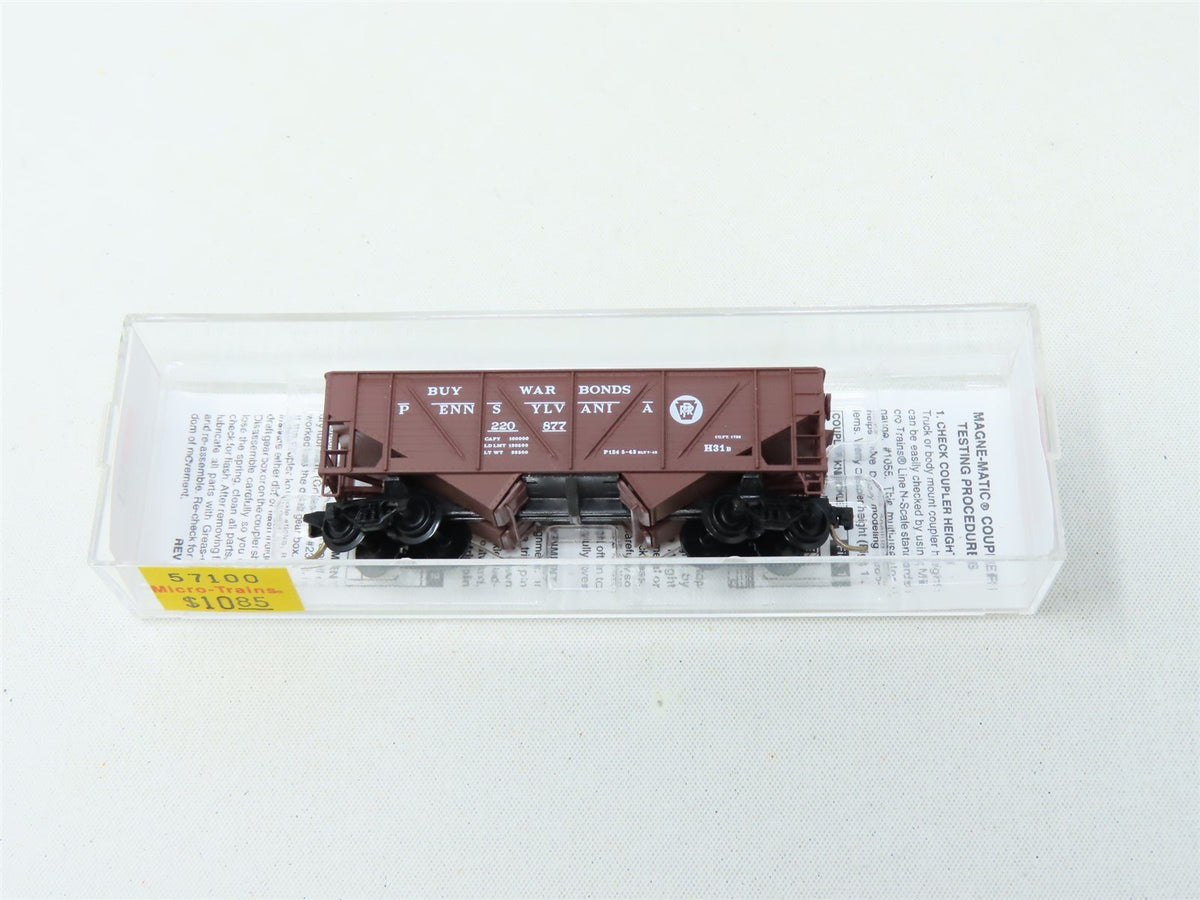 N Scale Micro-Trains MTL #57100 PRR &quot;Buy War Bonds: 2-Bay Open Hopper #220877