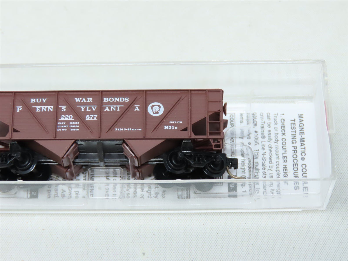 N Scale Micro-Trains MTL #57100 PRR &quot;Buy War Bonds: 2-Bay Open Hopper #220877