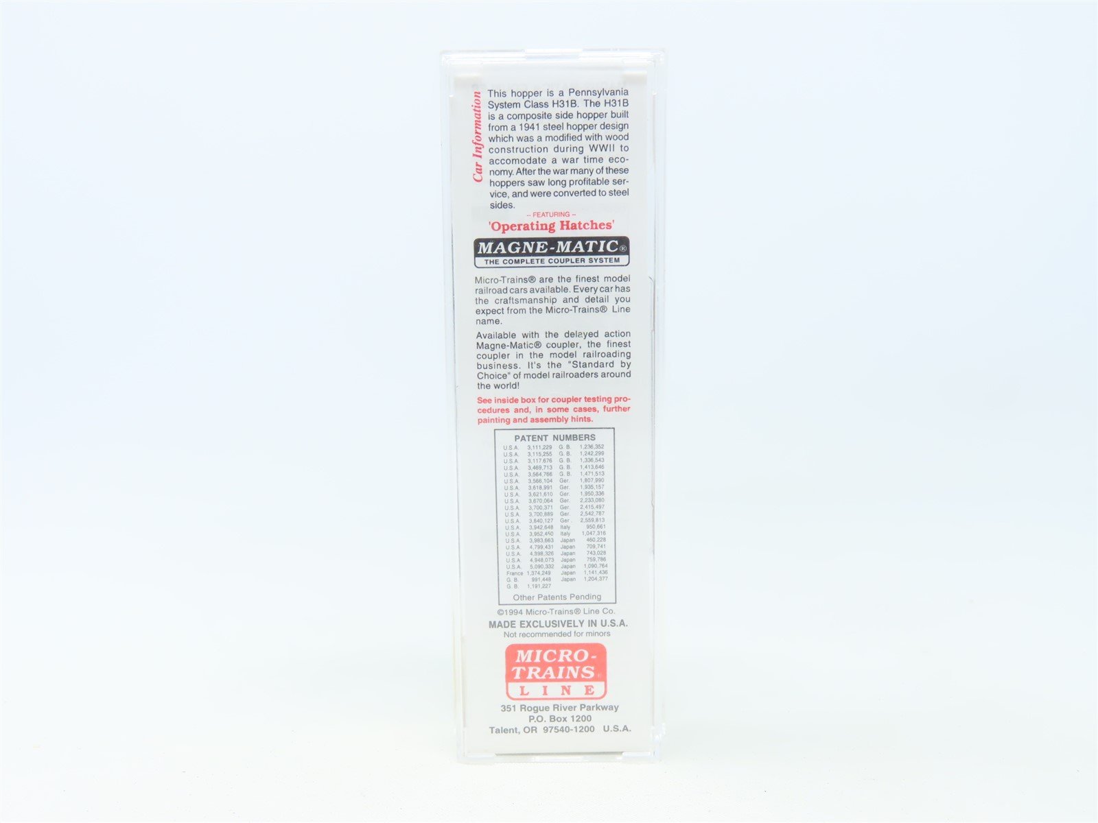 N Scale Micro-Trains MTL #57100 PRR 