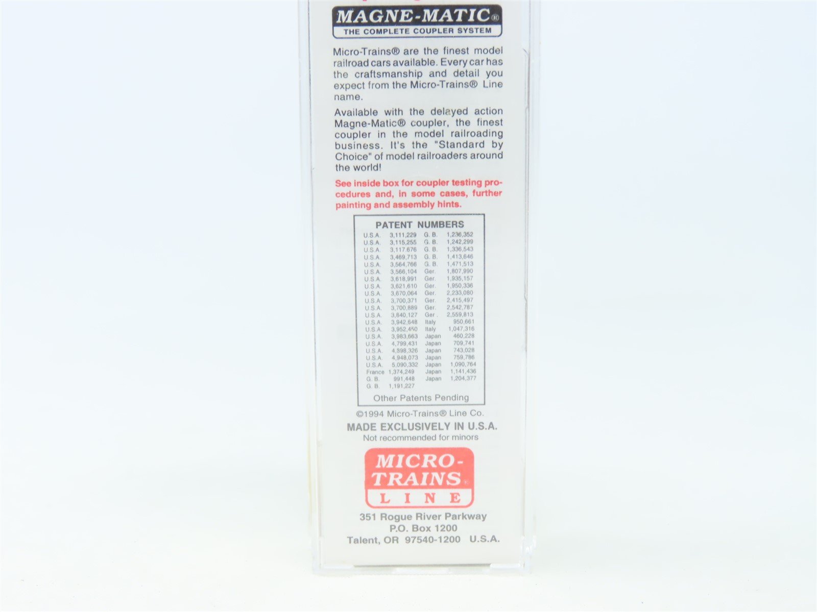 N Scale Micro-Trains MTL #57100 PRR 