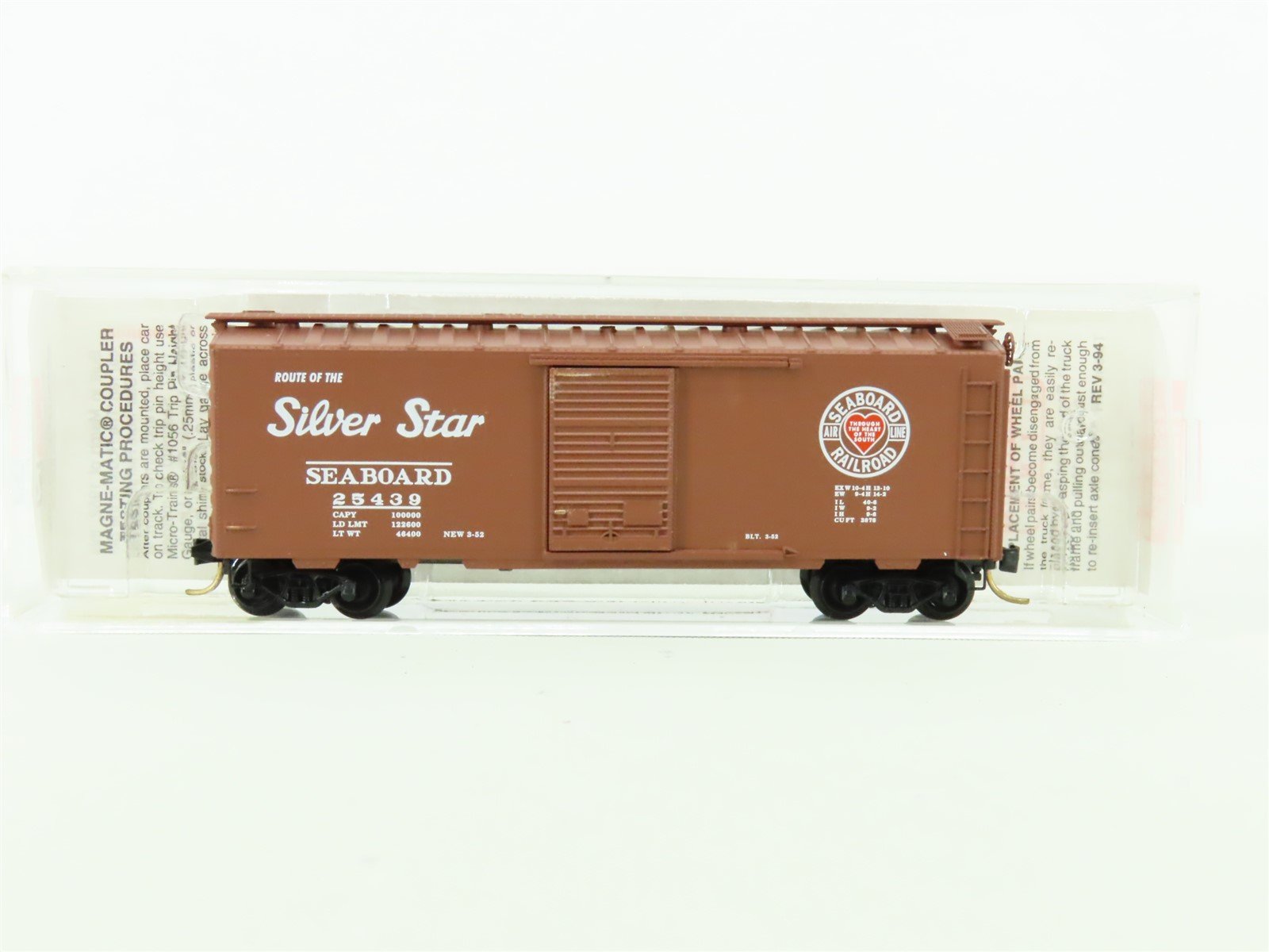 N Micro-Trains MTL 20650 SAL Seaboard Air Line "Silver Star" 40' Box Car #25439