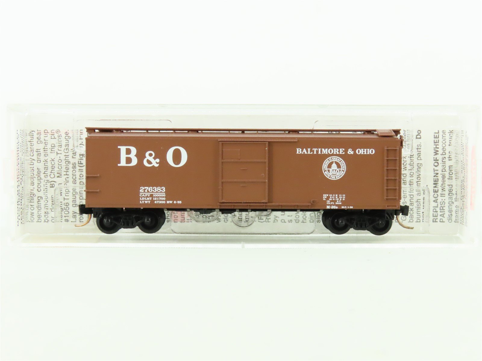 N Micro-Trains MTL 120240 B&O Baltimore & Ohio 40' USRA Steel Box Car #276383