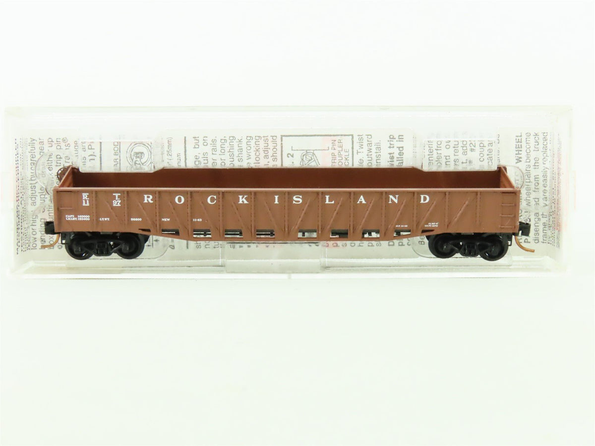 N Micro-Trains MTL 62040 RI Rock Island 50&#39; Drop End Composite Gondola #1197