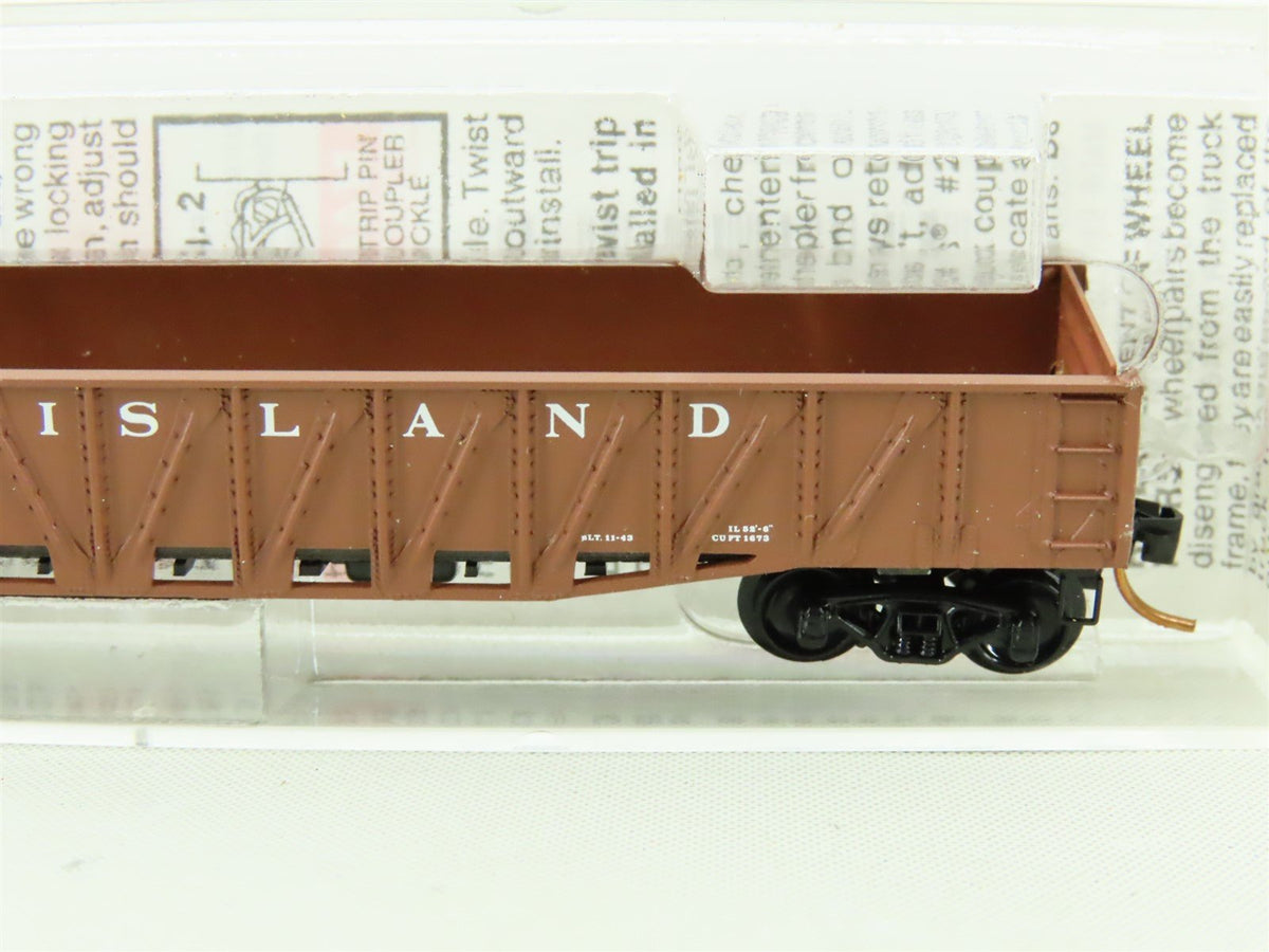 N Micro-Trains MTL 62040 RI Rock Island 50&#39; Drop End Composite Gondola #1197