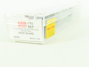 N Micro-Trains MTL 62040 RI Rock Island 50' Drop End Composite Gondola #1197