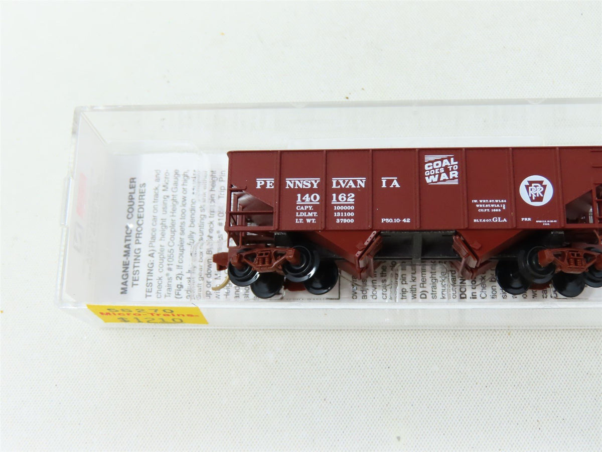 N Scale Micro-Trains MTL #56270 PRR &quot;Coal Goes To War&quot; 2-Bay Open Hopper #140162