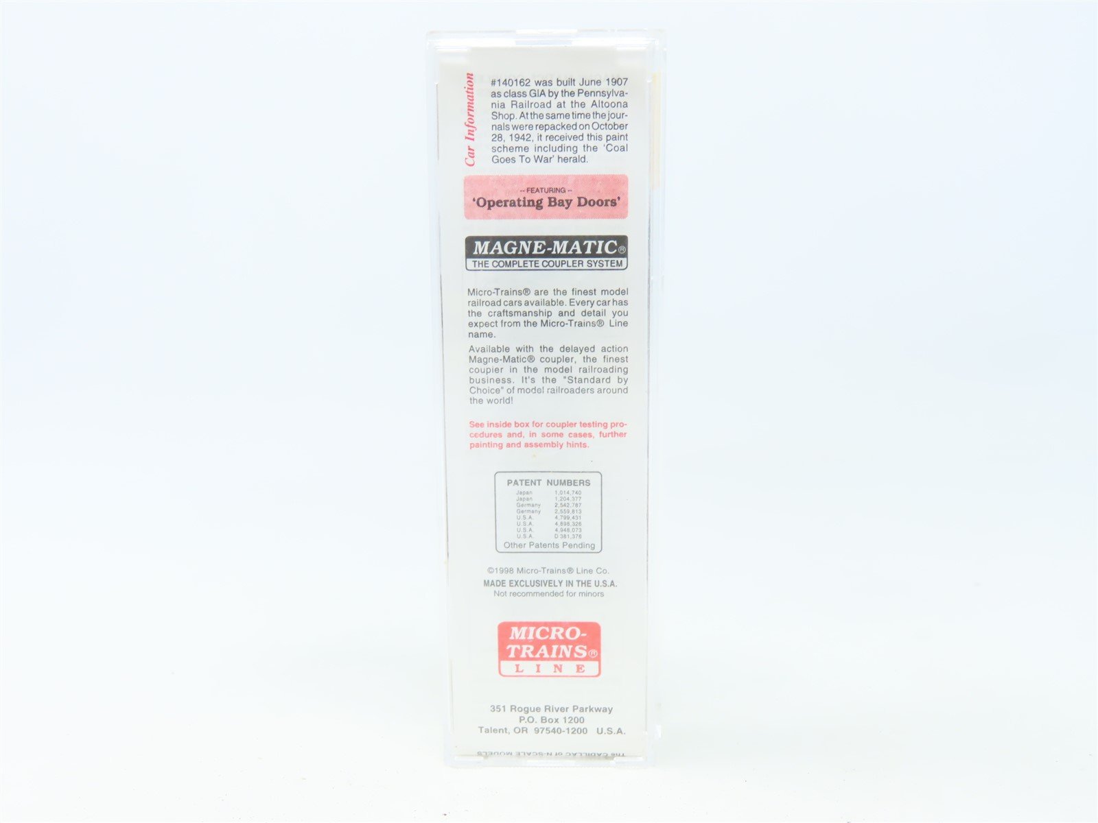 N Scale Micro-Trains MTL #56270 PRR 