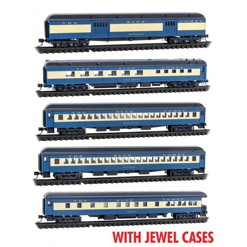 N Scale Micro-Trains MTL 98302215 CNJ &quot;Blue Comet&quot; Heavyweight Passenger 5-Pack
