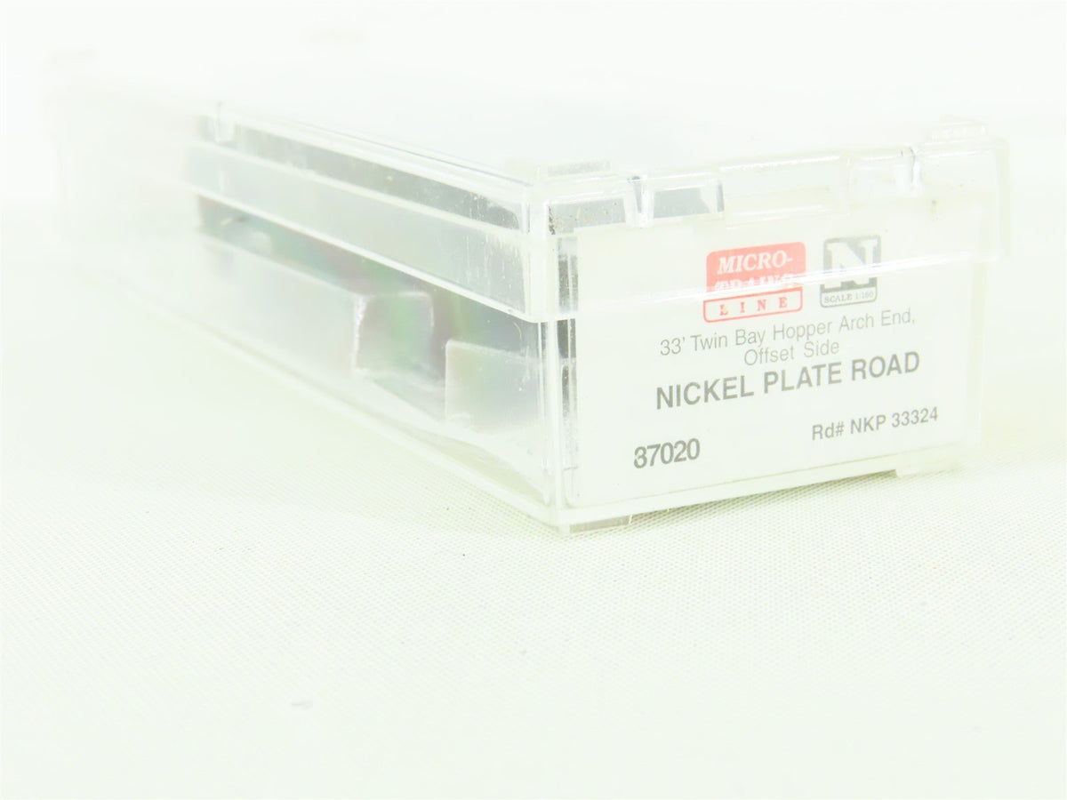 N Micro-Trains MTL 87020 NKP Nickel Plate Road 33&#39; 2-Bay Arch End Hopper #33324