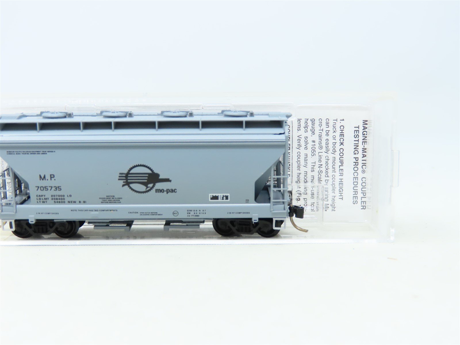 N Scale Micro-Trains MTL #92030 MP Mo-Pac 2-Bay Centerflow Hopper #705735