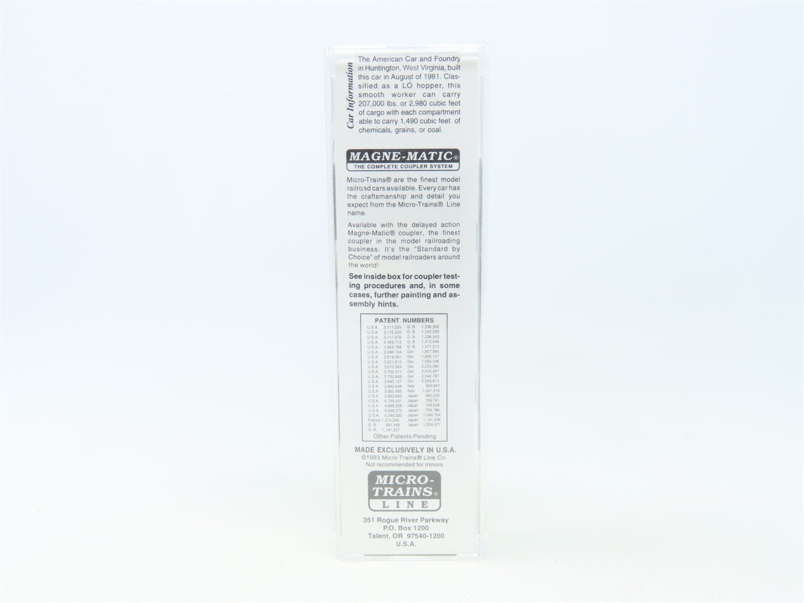 N Scale Micro-Trains MTL #92030 MP Mo-Pac 2-Bay Centerflow Hopper #705735