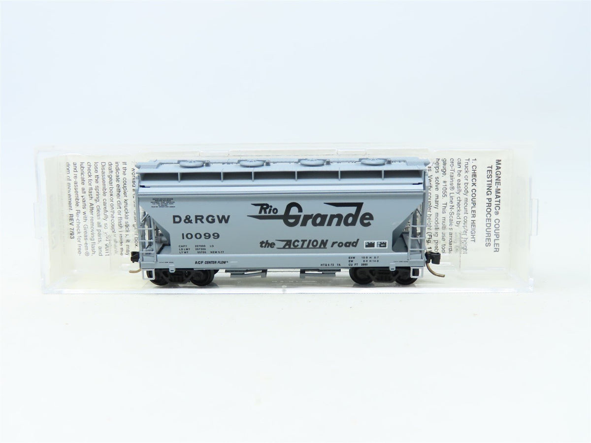 N Micro-Trains MTL #92020 D&amp;RGW The Action Road 2-Bay Centerflow Hopper #10099