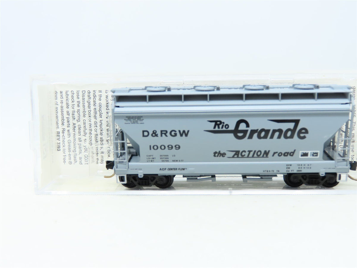 N Micro-Trains MTL #92020 D&amp;RGW The Action Road 2-Bay Centerflow Hopper #10099