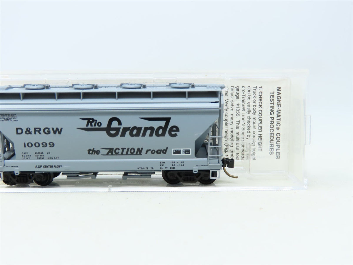 N Micro-Trains MTL #92020 D&amp;RGW The Action Road 2-Bay Centerflow Hopper #10099