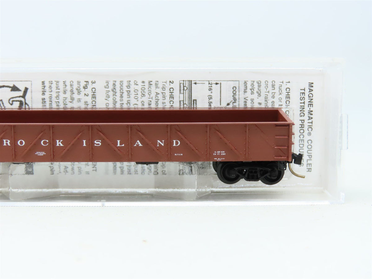 N Scale Micro-Trains MTL #61010 RI Rock Island 50&#39; Composite Gondola #187507