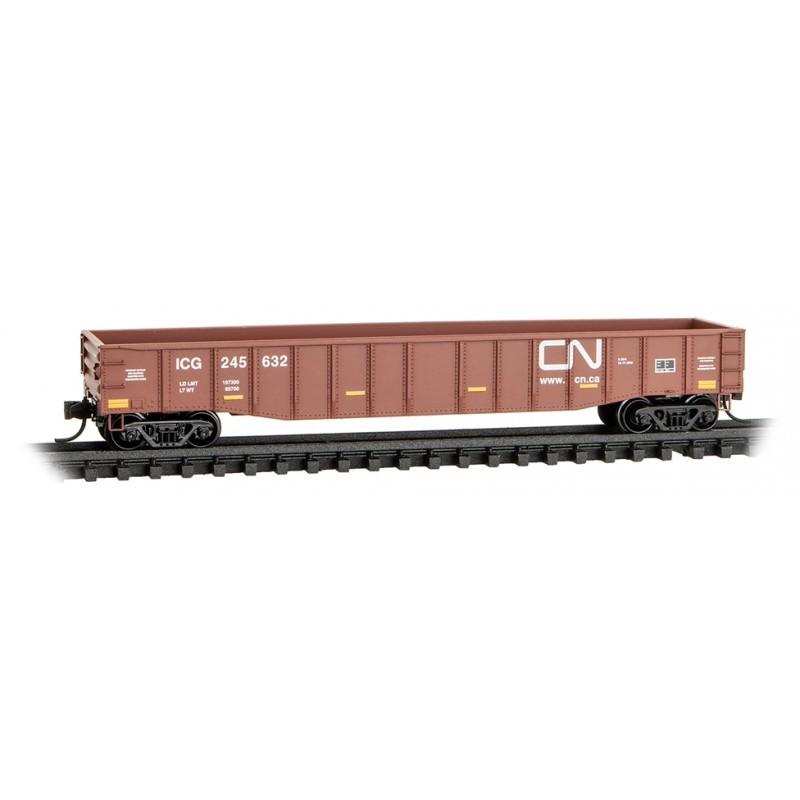 N Scale Micro-Trains MTL 10500632 ex-ICG CN Canadian National 50&#39; Gondola 245632