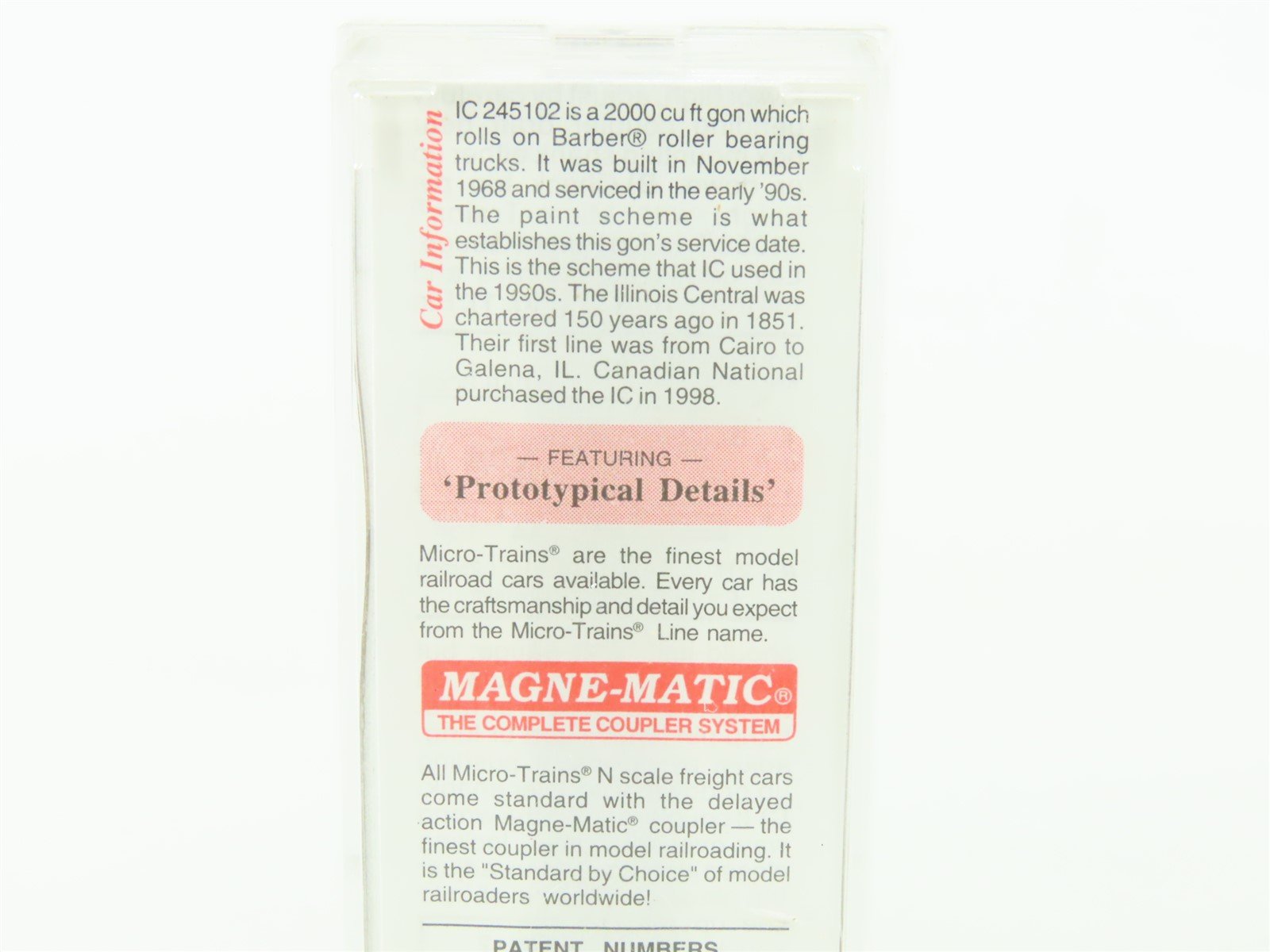 N Micro-Trains MTL 105550 IC Illinois Central 50' Fixed End Gondola #245102