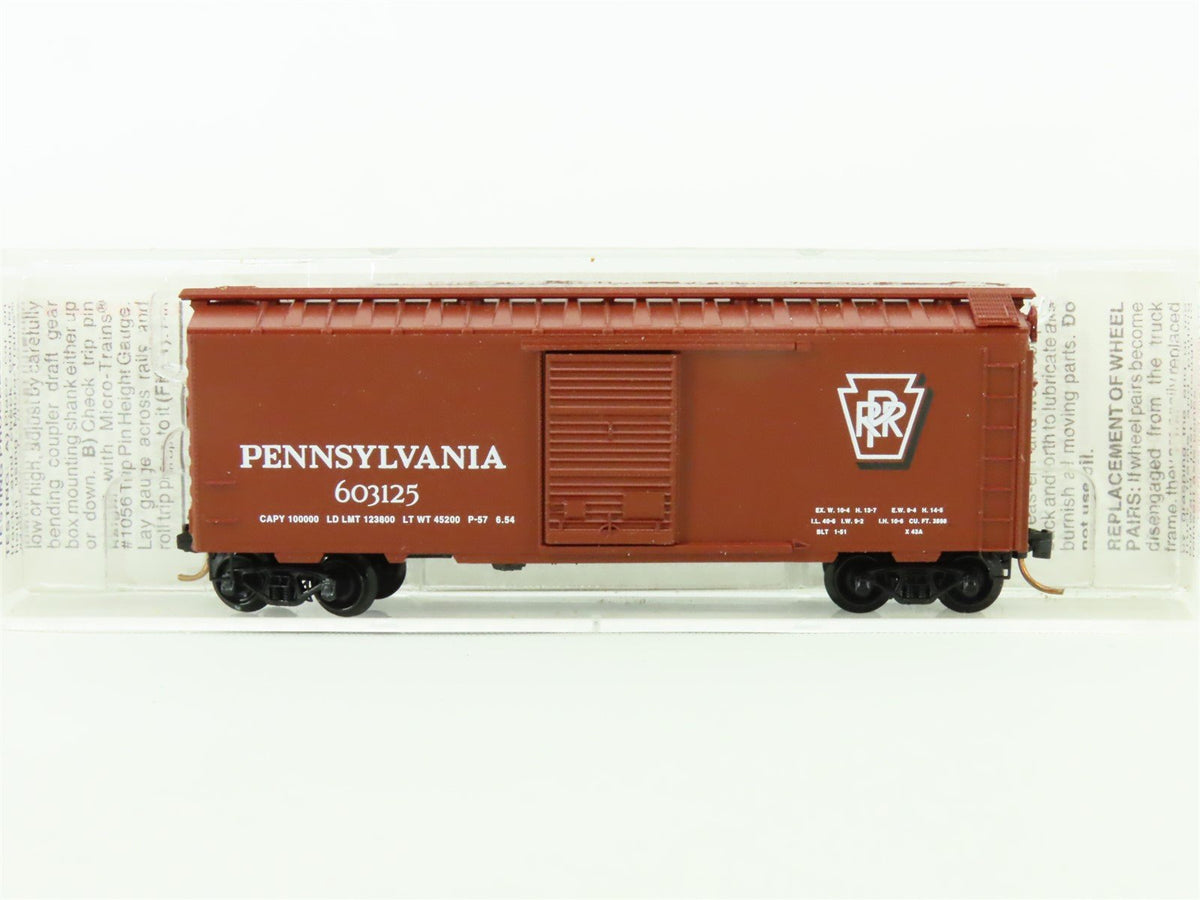 N Scale Micro-Trains MTL 20780 PRR Pennsylvania 40&#39; Box Car #603125