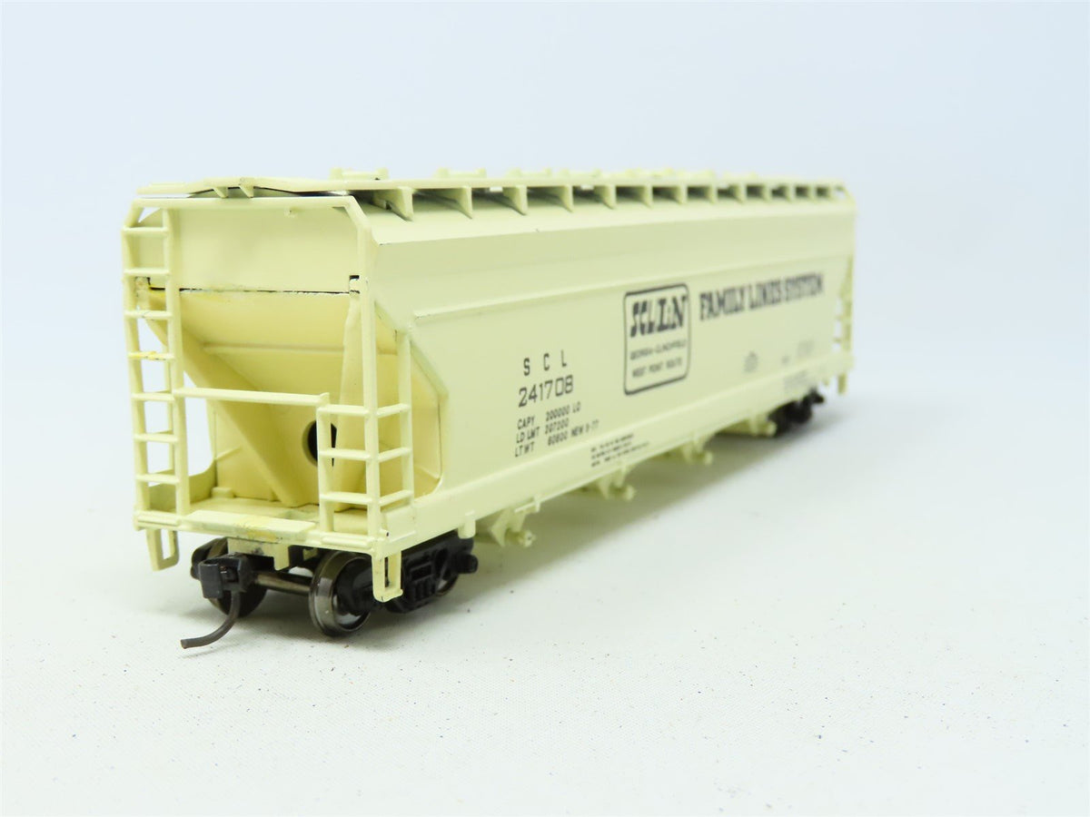 HO Athearn SCL L&amp;N Family Lines 55&#39; Center Flow 4-Bay Hopper #241708 Upgraded