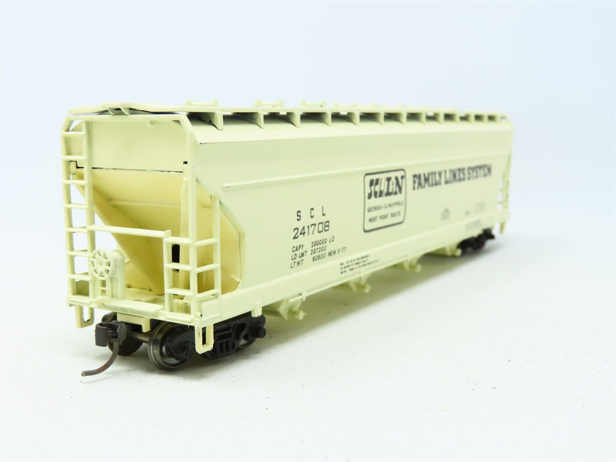 HO Athearn SCL L&amp;N Family Lines 55&#39; Center Flow 4-Bay Hopper #241708 Upgraded