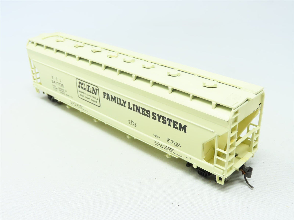 HO Athearn SCL L&amp;N Family Lines 55&#39; Center Flow 4-Bay Hopper #241708 Upgraded