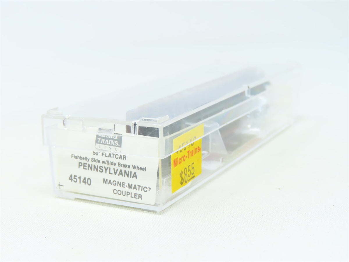 N Scale Micro-Trains MTL 45140 PRR Pennsylvania 50&#39; Flat Car #470182