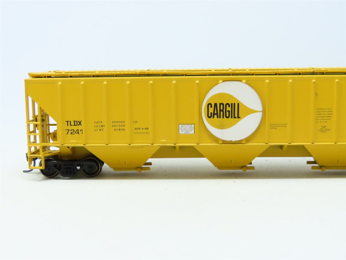 HO Scale Athearn TLDX CARGILL 54&#39; 3-Bay Hopper Car #7241 Upgraded