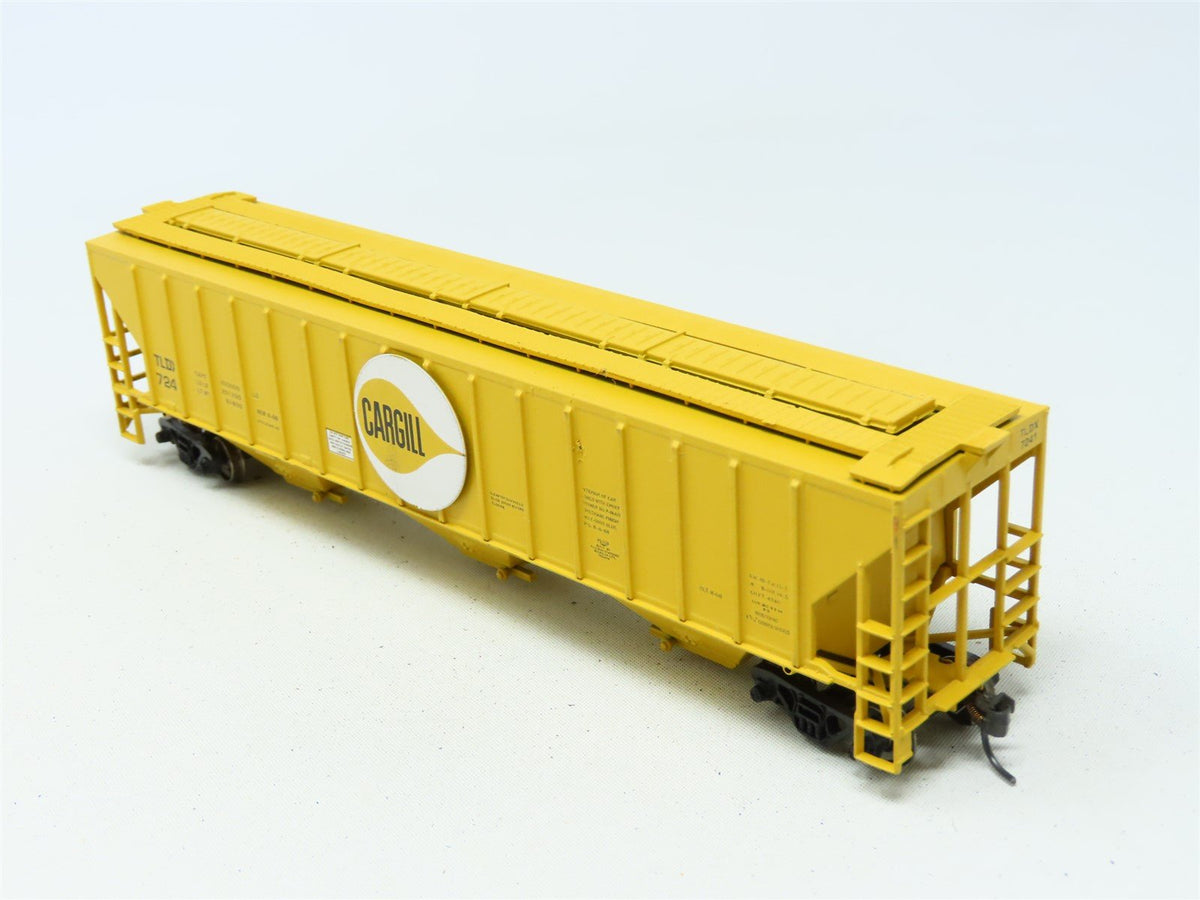 HO Scale Athearn TLDX CARGILL 54&#39; 3-Bay Hopper Car #7241 Upgraded