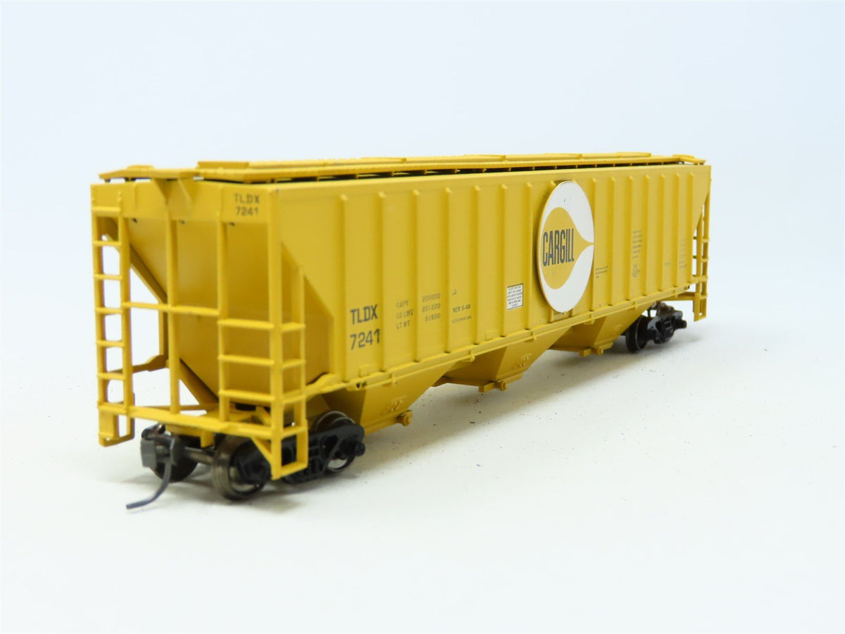 HO Scale Athearn TLDX CARGILL 54&#39; 3-Bay Hopper Car #7241 Upgraded