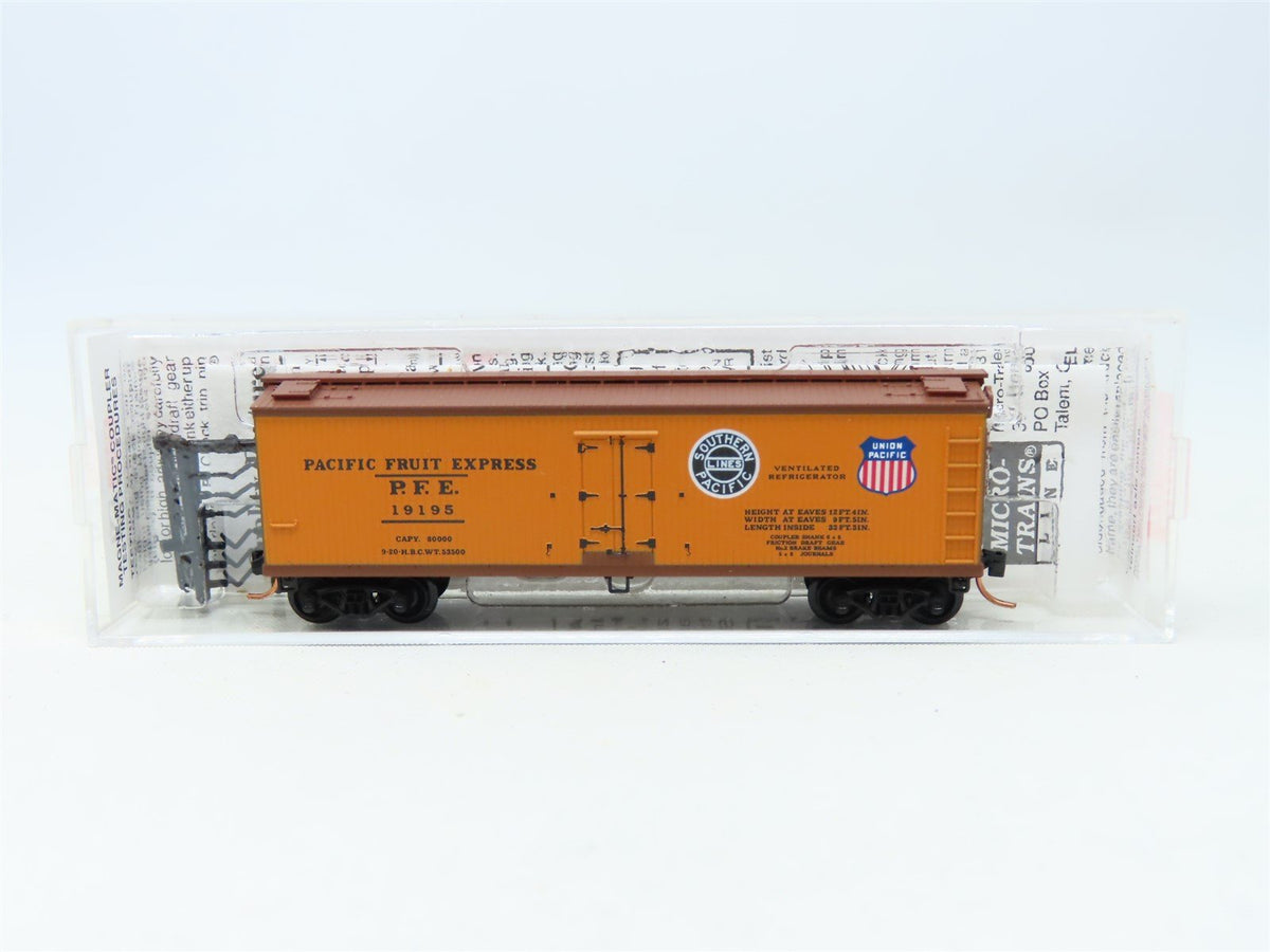 N Scale Micro-Trains MTL 47060 PFE Pacific Fruit Express 40&#39; Reefer #19195