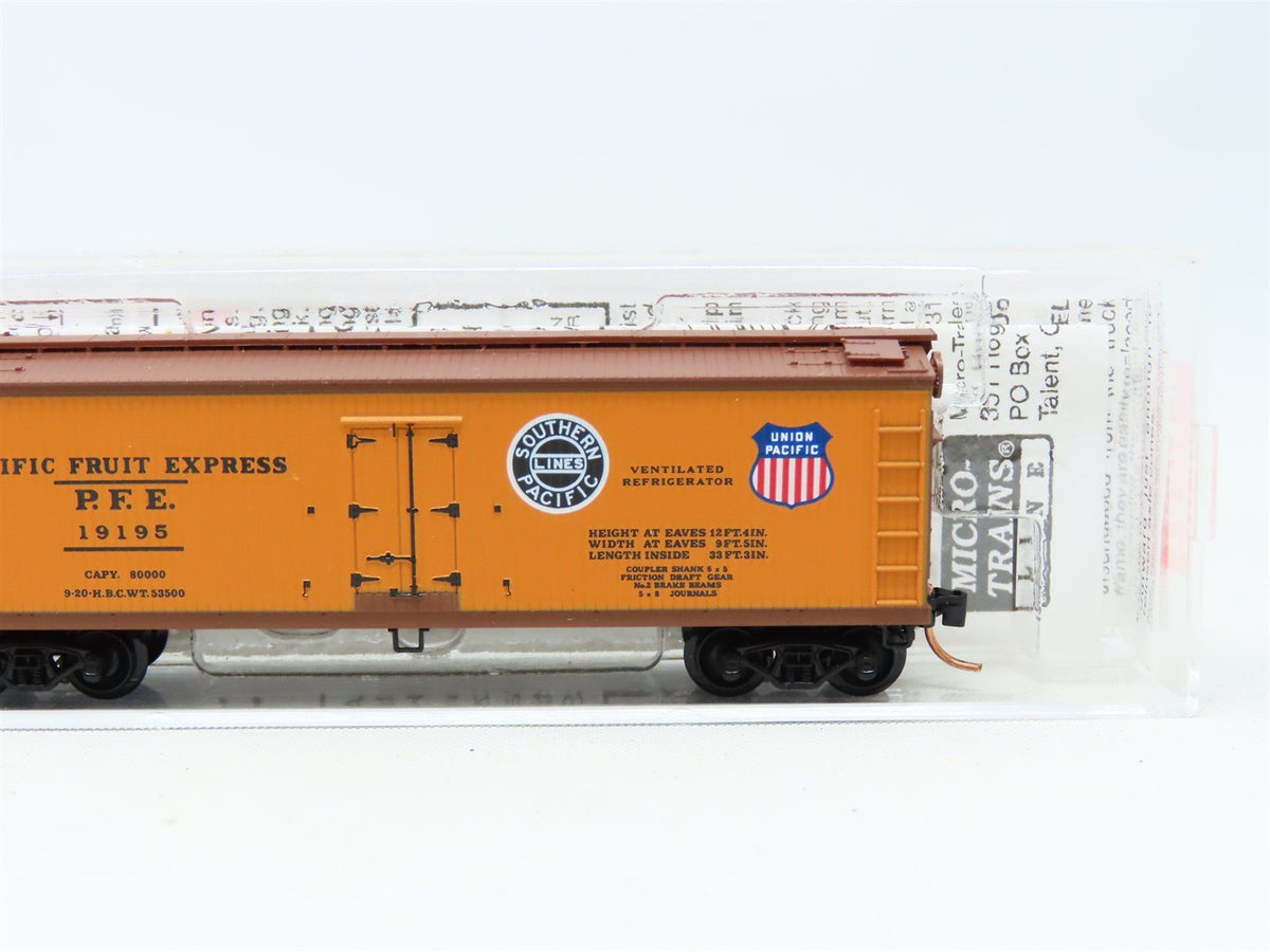N Scale Micro-Trains MTL 47060 PFE Pacific Fruit Express 40&#39; Reefer #19195