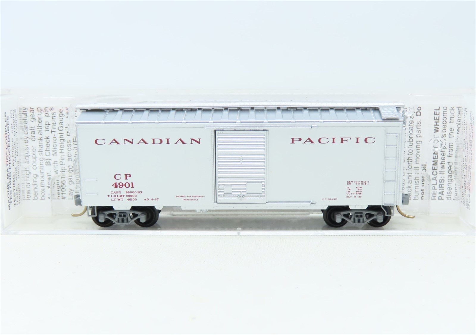 N Scale Micro-Trains MTL 20546 CP Canadian Pacific 40' Box Car #4901