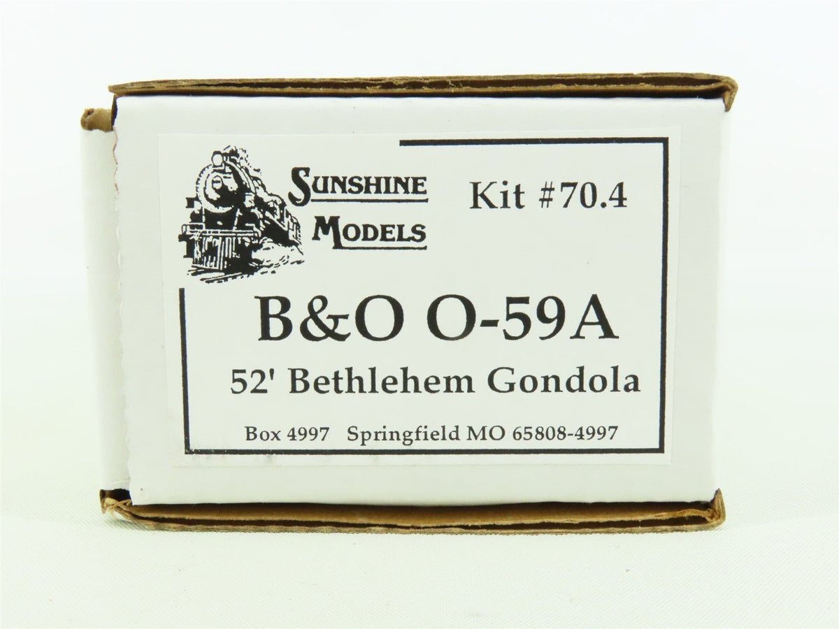 HO Sunshine Models Kit 70.4 B&amp;O Baltimore &amp; Ohio 52&#39; Bethlehem Gondola w/ Decals