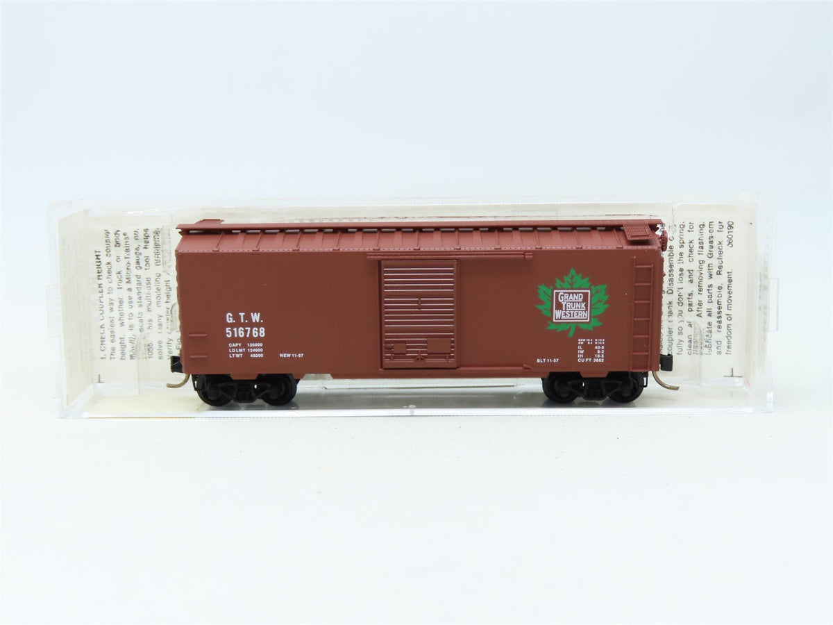 N Scale Micro-Trains MTL 20010 GTW Grand Trunk Western 40&#39; Box Car #516768