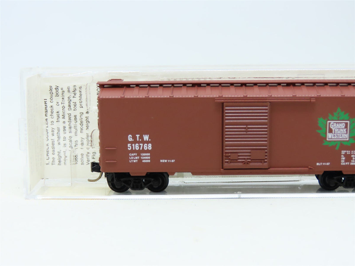 N Scale Micro-Trains MTL 20010 GTW Grand Trunk Western 40&#39; Box Car #516768