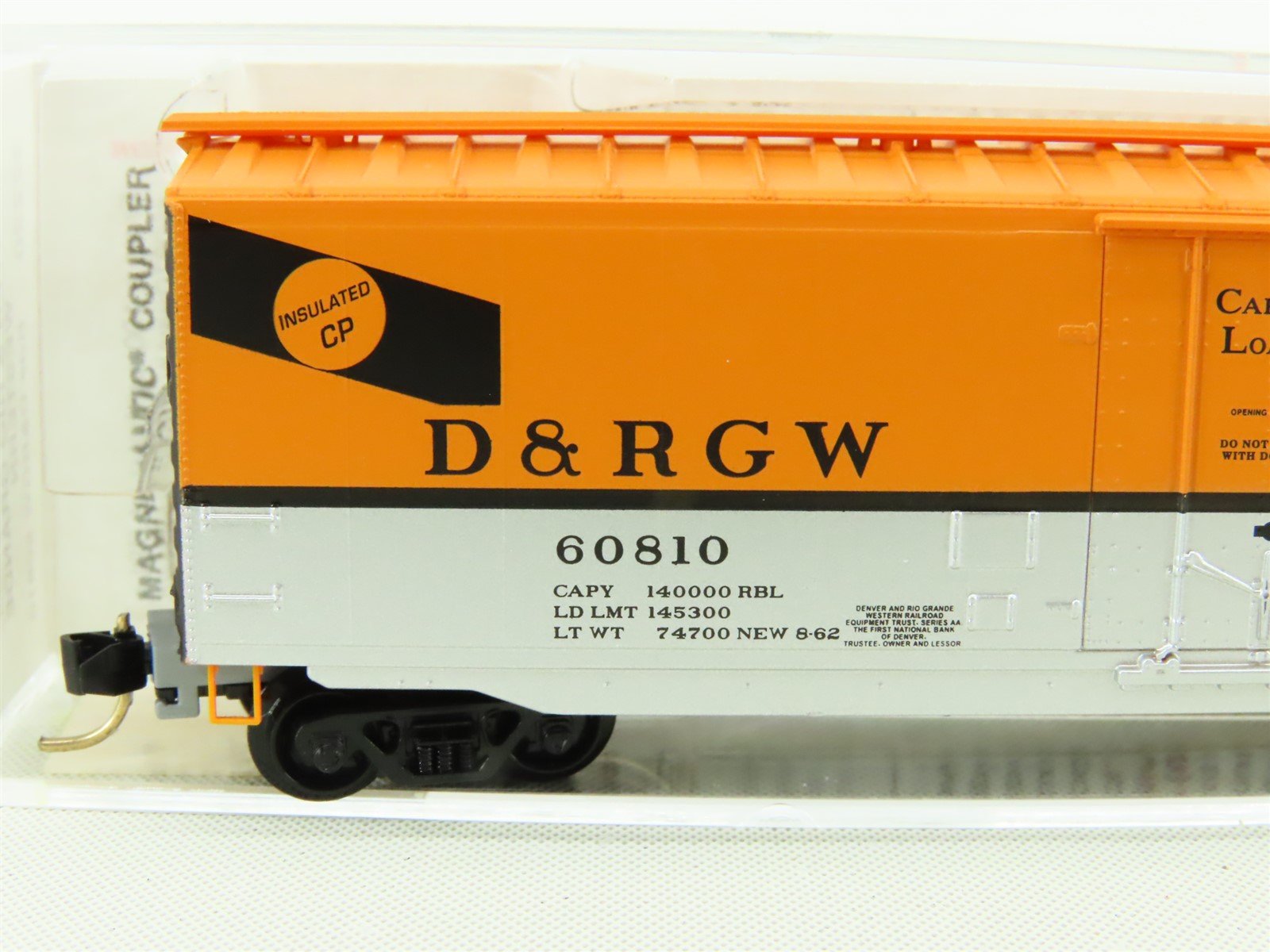 N Scale Micro-Trains MTL #32220 D&RGW Rio Grande 50' Box Car #60810