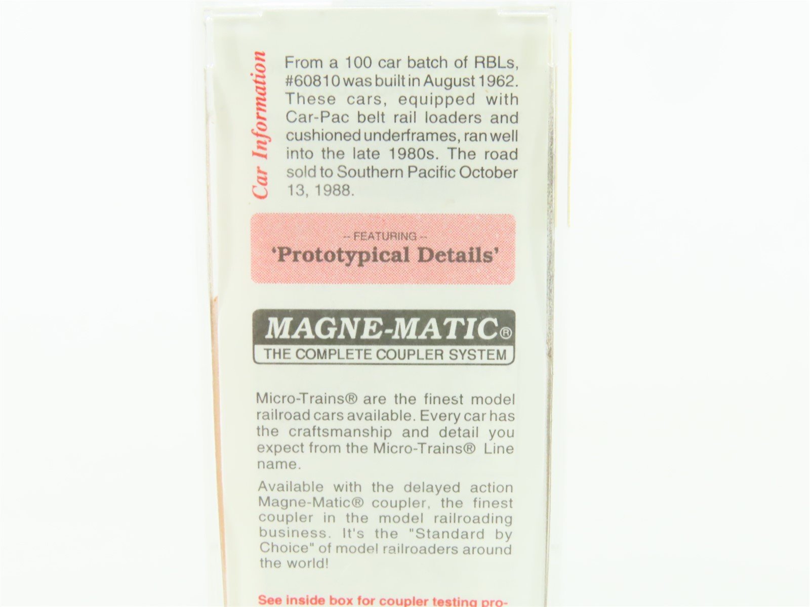 N Scale Micro-Trains MTL #32220 D&RGW Rio Grande 50' Box Car #60810