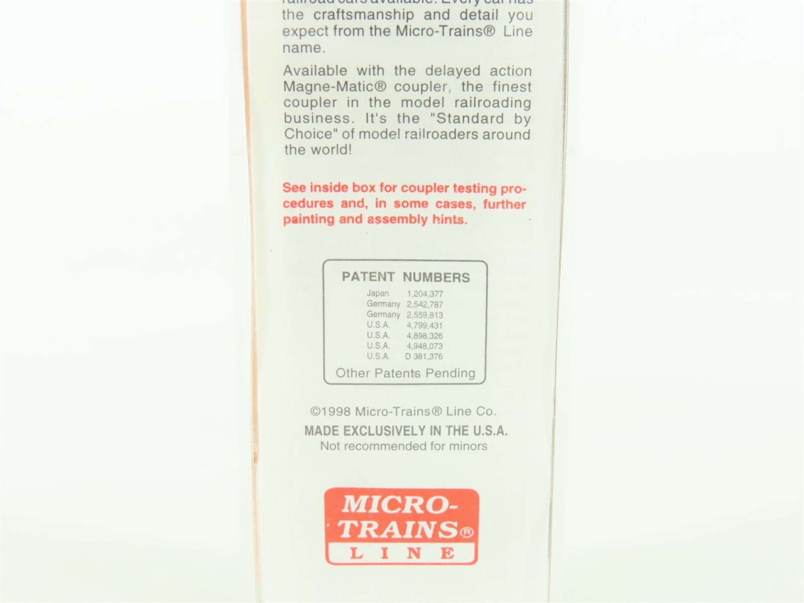 N Scale Micro-Trains MTL #32220 D&RGW Rio Grande 50' Box Car #60810