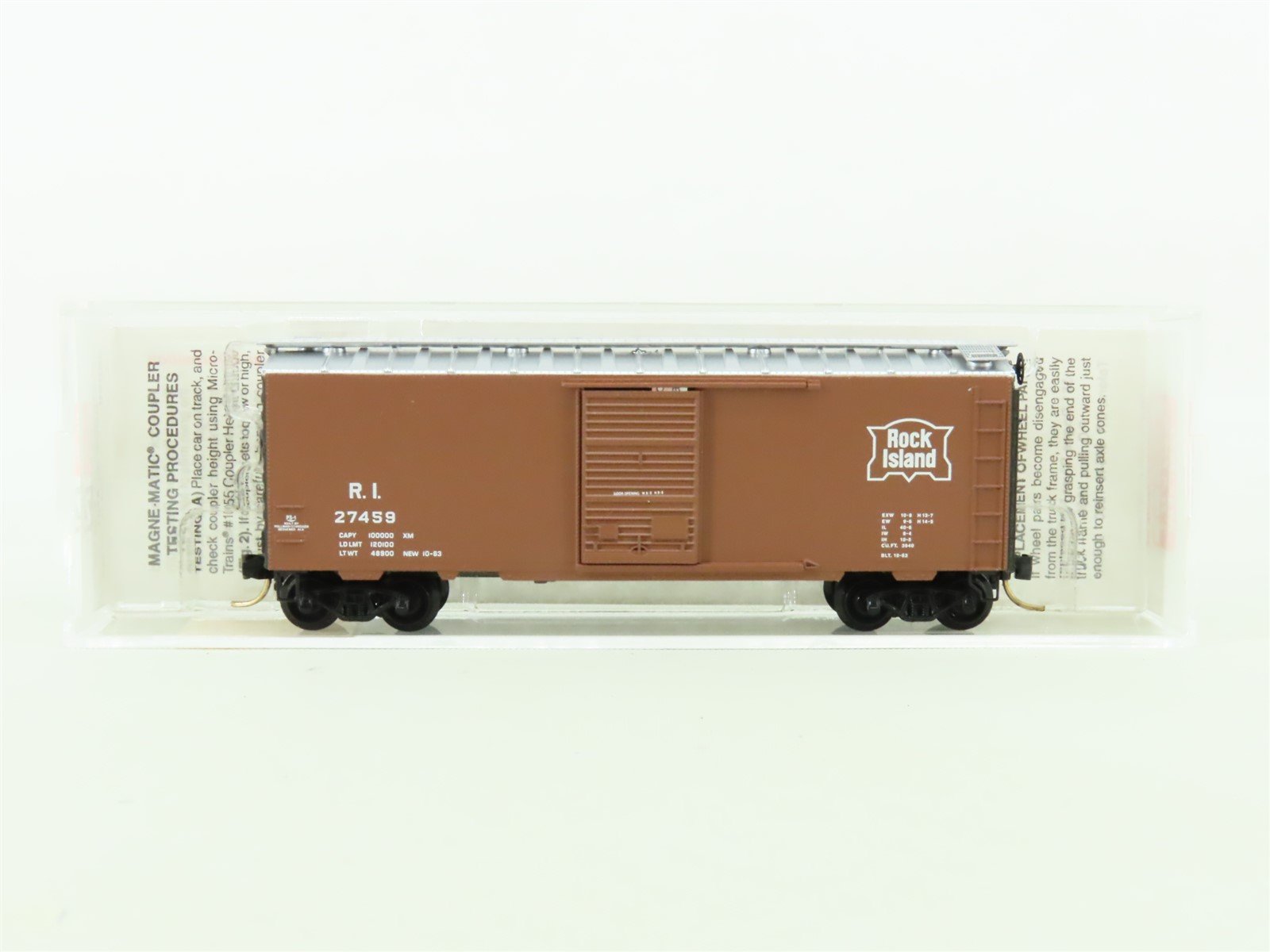 N Scale Micro-Trains MTL #20058 RI Rock Island 40' Single Door Box Car #27459