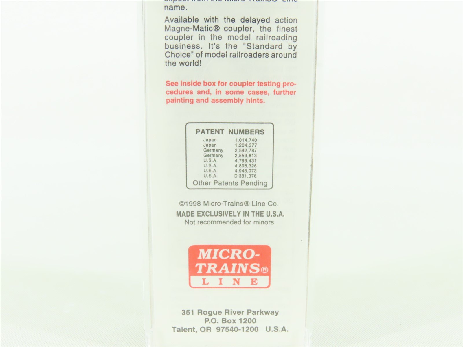 N Scale Micro-Trains MTL #20058 RI Rock Island 40' Single Door Box Car #27459