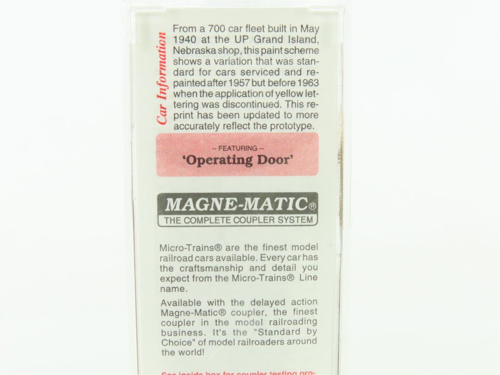 N Scale Micro-Trains MTL #20070 UP 