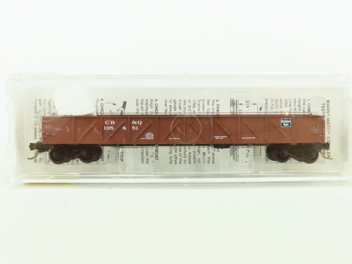 N Scale Micro-Trains MTL #60020 CB&amp;Q Burlington Route 50&#39; Gondola #195451