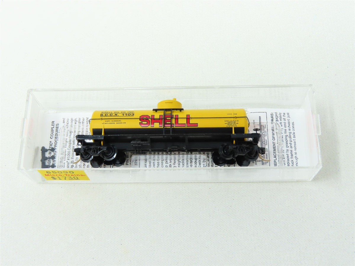 N Scale Micro-Trains MTL 65090 SCCX Shell Oil Company Single Dome Tank Car #1103