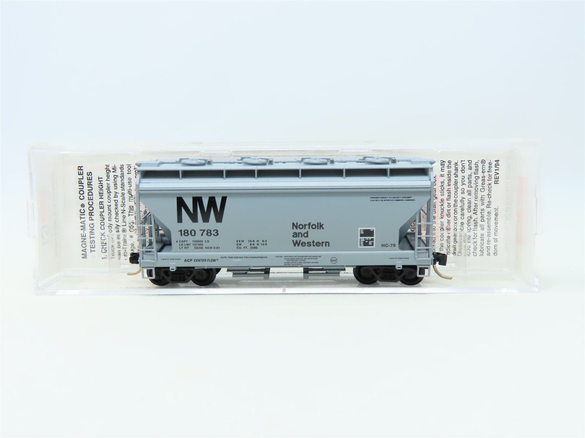 N Scale Micro-Trains MTL 92050 NW Norfolk &amp; Western ACF 2-Bay Hopper #180783