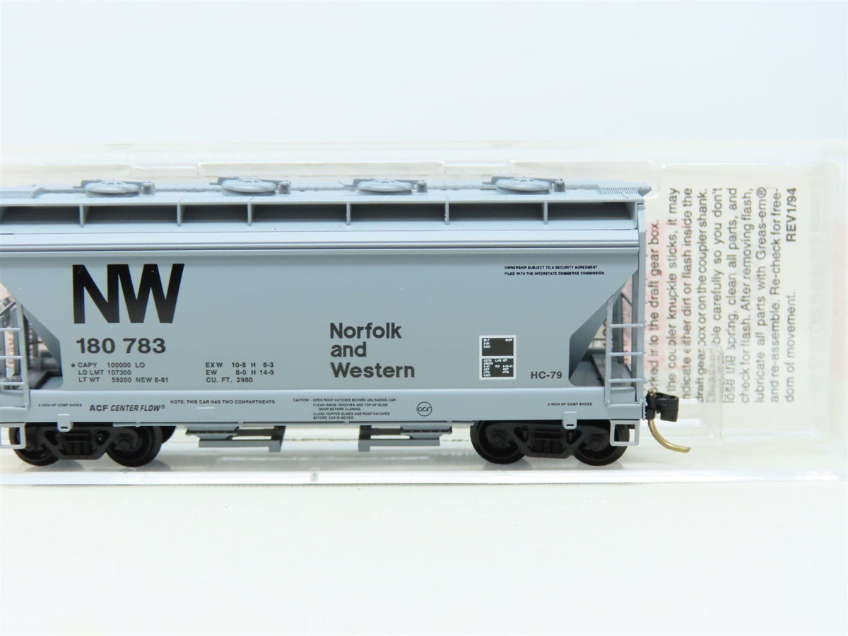 N Scale Micro-Trains MTL 92050 NW Norfolk &amp; Western ACF 2-Bay Hopper #180783