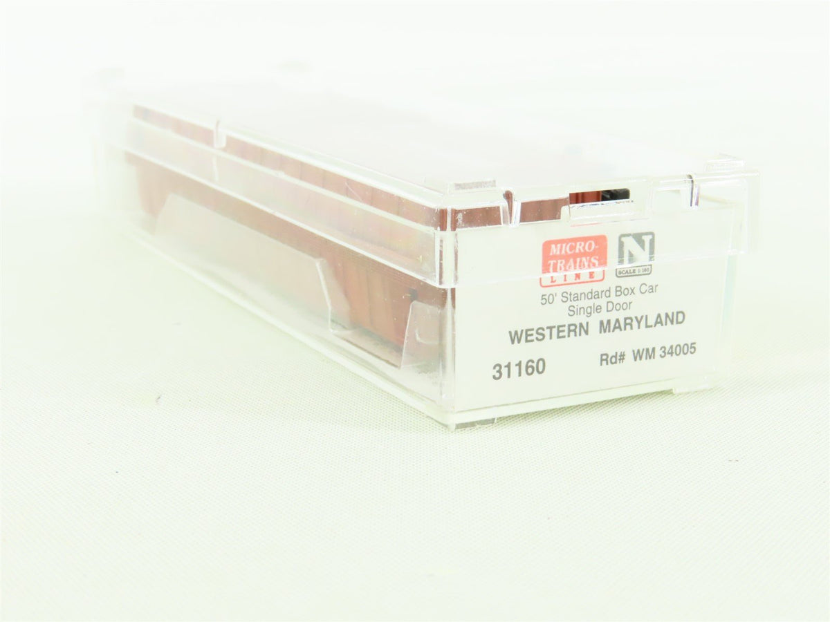 N Micro-Trains MTL #31160 WM Western Maryland 50&#39; Single Door Box Car #34005