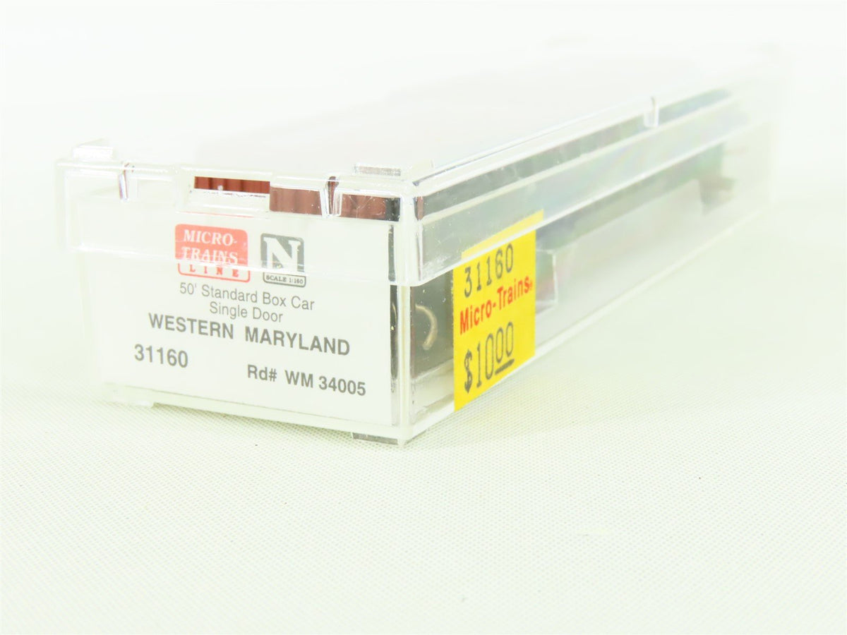 N Micro-Trains MTL #31160 WM Western Maryland 50&#39; Single Door Box Car #34005